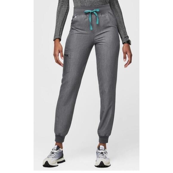 Figs Pants - Figs Graphite Zamora High Waisted Jogger Pants Size Extra Small